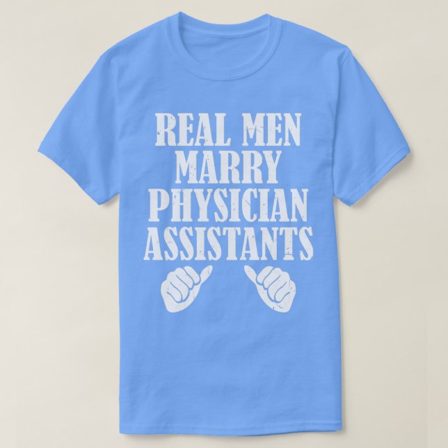 Camiseta Hombres de verdad se casan con auxiliares médicos  (Diseño del anverso)
