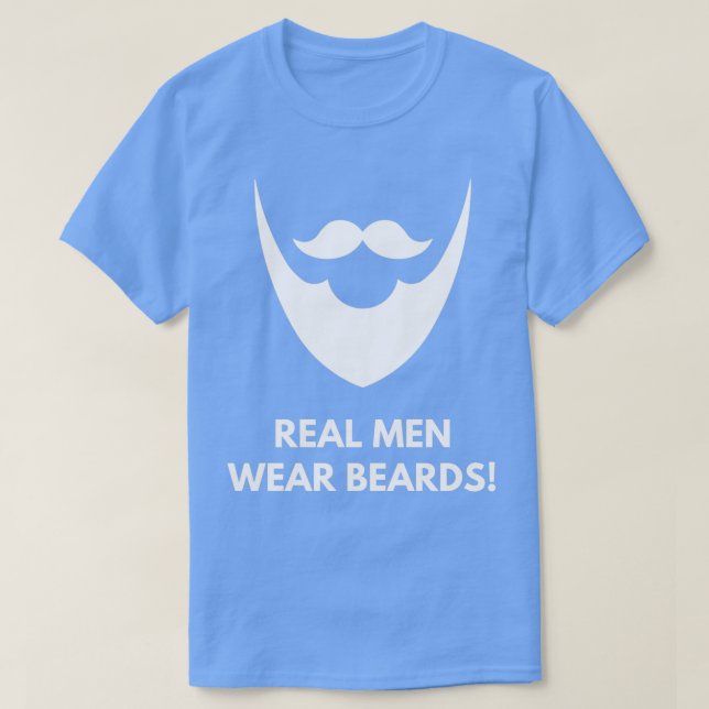 Camiseta Hombres De Verdad Usan Barbas Ventilador De Barba  (Diseño del anverso)