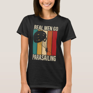 Camiseta Hombres de verdad van a paracaidismo paraíso