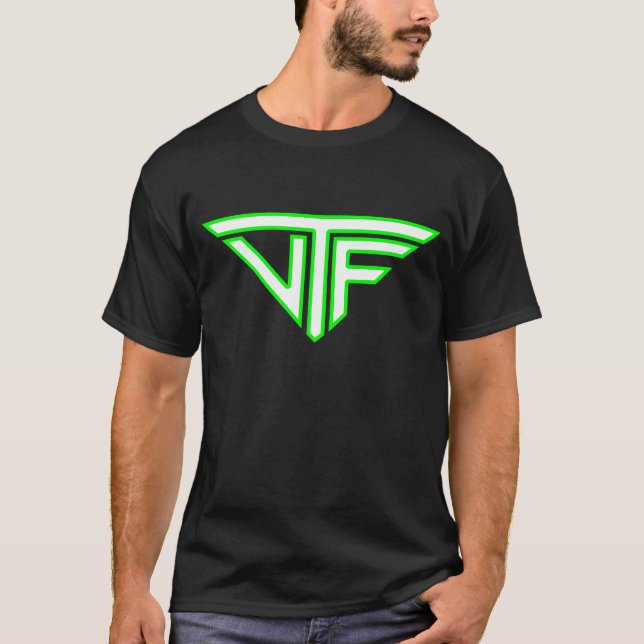Camiseta Hombres de VTF (logotipo verde eléctrico de la (Anverso)
