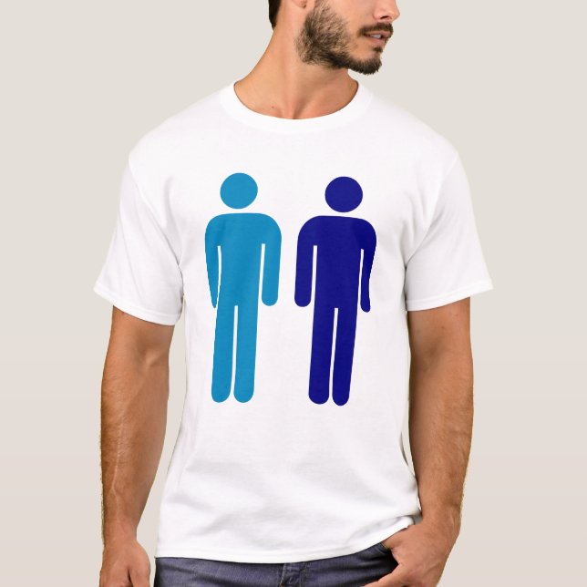 Camiseta Hombres del azul del orgullo gay de los muchachos (Anverso)