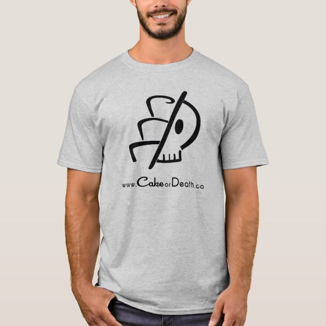 Camiseta Hombres del frente del icono de la torta o de la (Anverso)