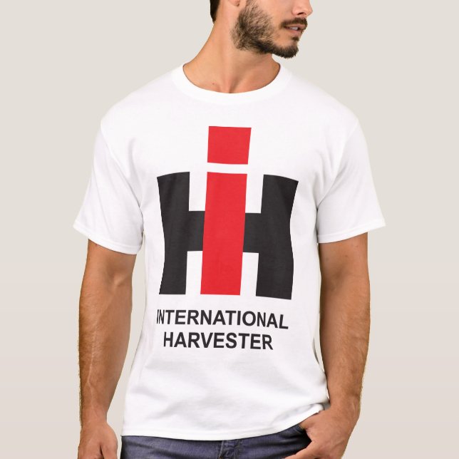 Camiseta Hombres del logotipo de IH International Harvester (Anverso)