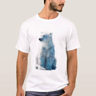 Camiseta Hombres del Oso Polar Ártico Azul Helado