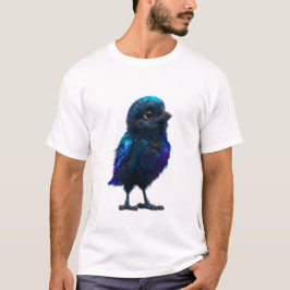 Camiseta Hombres del pájaro azul de la galaxia cósmica