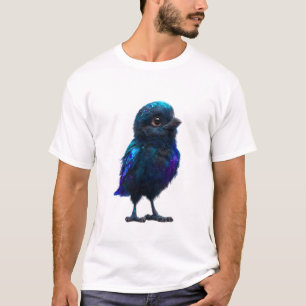 Camiseta Hombres del pájaro azul de la galaxia cósmica