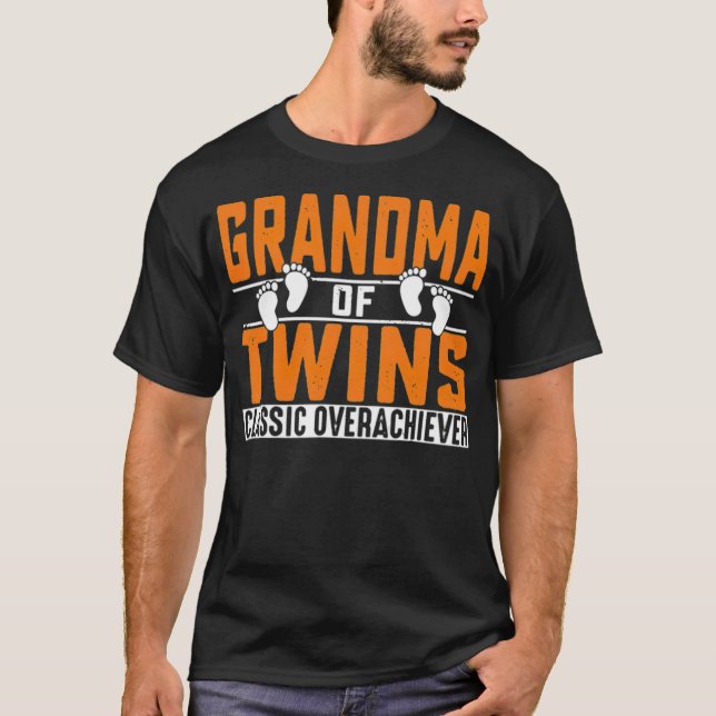 Camiseta Hombres Día de los Padres Nueva Abuela de Gemelos (Anverso)