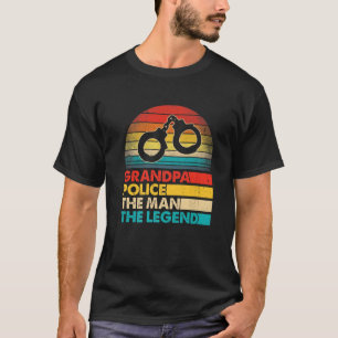 Camiseta Hombres Día del Padre Abuelo Policía el hombre la 