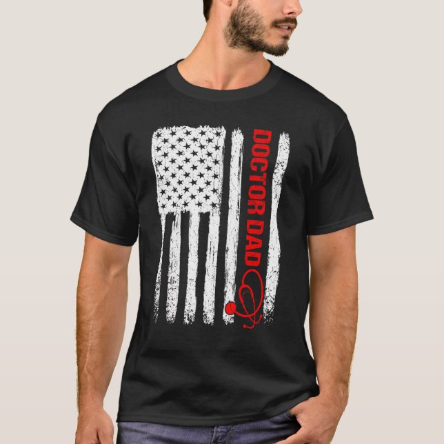 Camiseta Hombres Día del Padre Día de la Bandera Estadounid (Anverso)