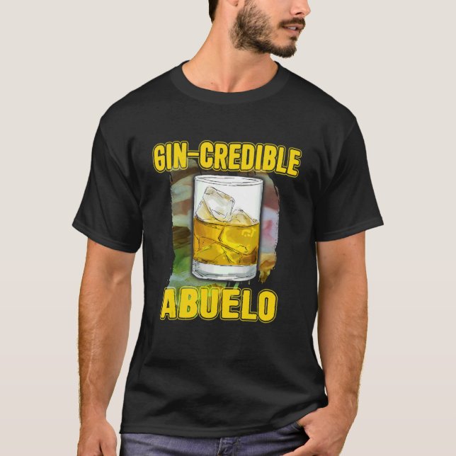 Camiseta Hombres Día del Padre Gin Credibile Abuelo Bebe (Anverso)