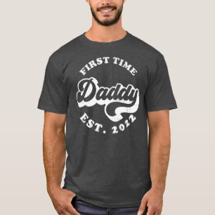 Camiseta Hombres Día Del Padre Por Primera Vez Papi EST 202