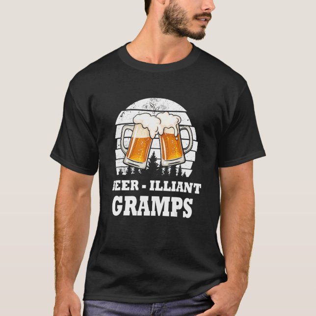 Camiseta Hombres Día del Padres Cerveza Gigante Bebida Gram (Anverso)