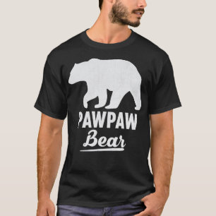 Camiseta Hombres Día del Padres Pawpaw oso Regalo del abuel