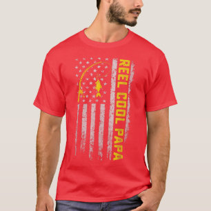 Camiseta Hombres Día del Padres Regalo Gracioso Reel de Pes