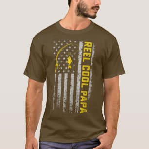 Camiseta Hombres Día del Padres Regalo Gracioso Reel de Pes