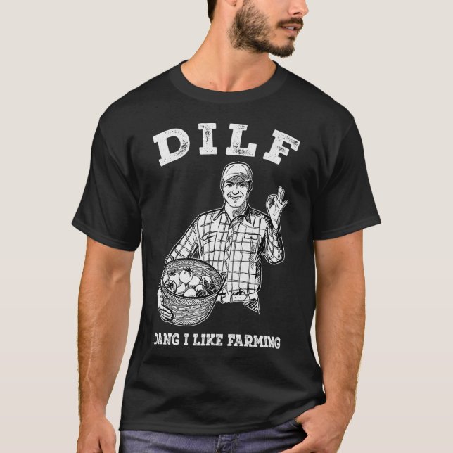 Camiseta Hombres DILF Dang Me Gusta La Prima De Agricultura (Anverso)