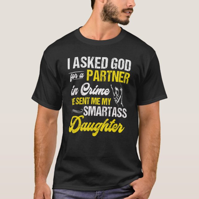 Camiseta Hombres, Dios me envió a mi hija inteligente, papá (Anverso)