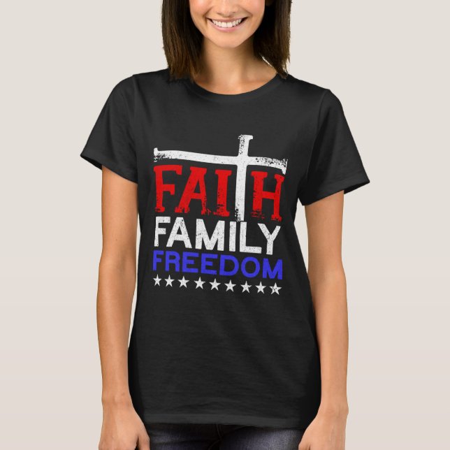 Camiseta Hombres Dios País Familia _ Día de Veteranos Ameri (Anverso)
