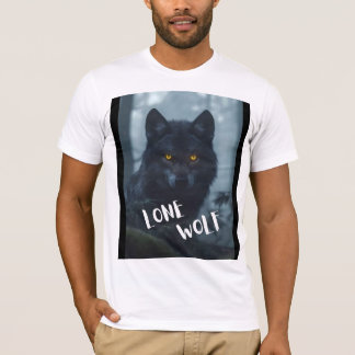 Camiseta hombres (diseño de lobo solitario)