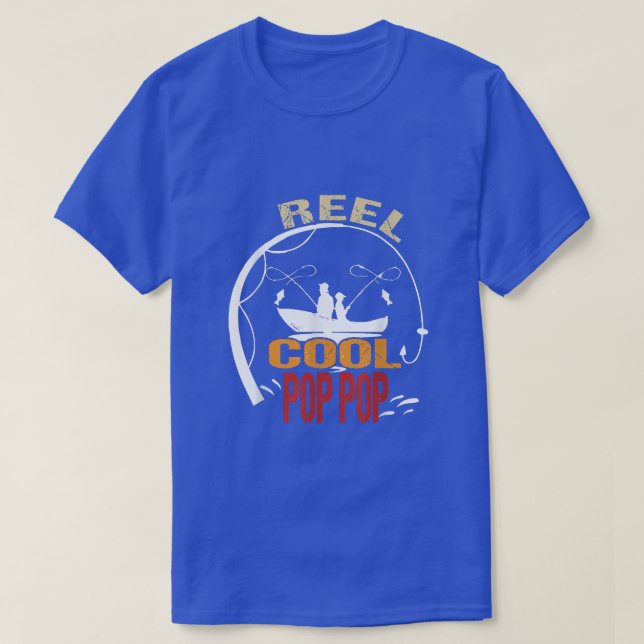 Camiseta hombres divertido carrete fresco pop papá pescando (Diseño del anverso)