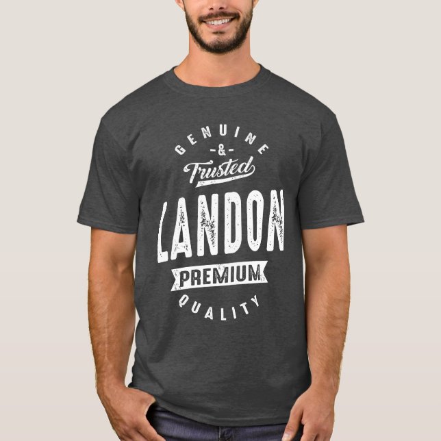 Camiseta Hombres Divertido Nombre Personalizado Landon (Anverso)