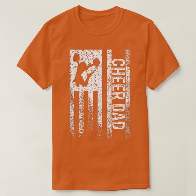 Camiseta Hombres divertidos animan a papá padre de bandera  (Diseño del anverso)