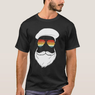 Camiseta Hombres divertidos barba Beret Cap Vintage gafas d