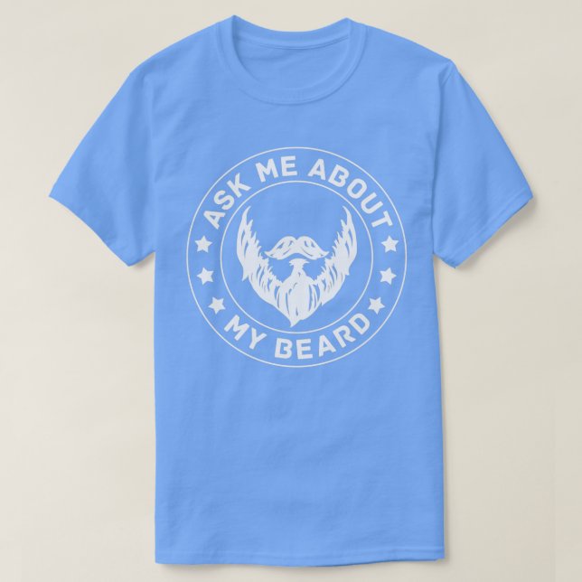 Camiseta Hombres divertidos, barba completa, pregúntame sob (Diseño del anverso)