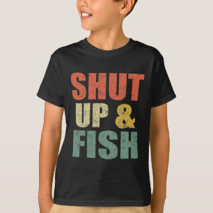 Camiseta Hombres Divertidos Cállense Y Pescan B Papá Pescad