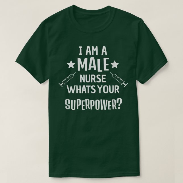 Camiseta Hombres divertidos enfermeros superpoderosos hospi (Diseño del anverso)