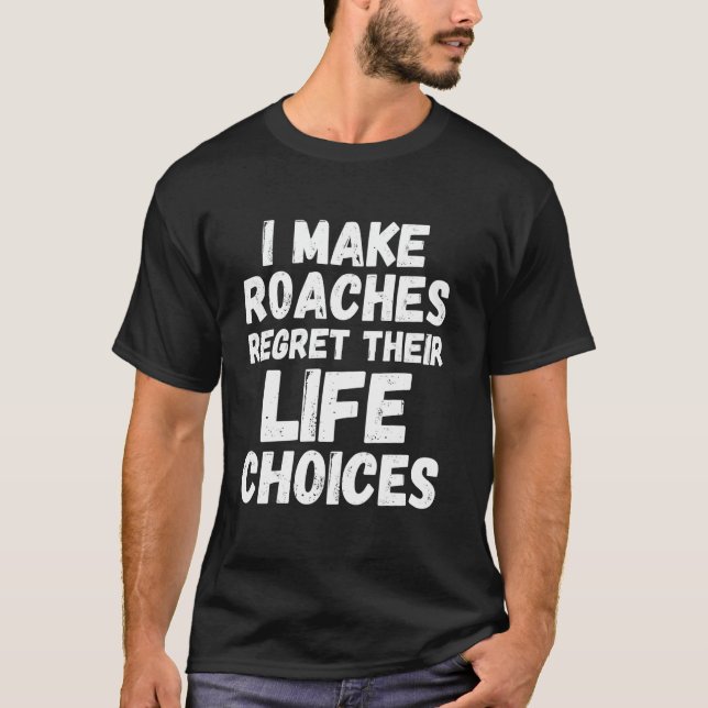 Camiseta Hombres divertidos exterminadores de control de pl (Anverso)