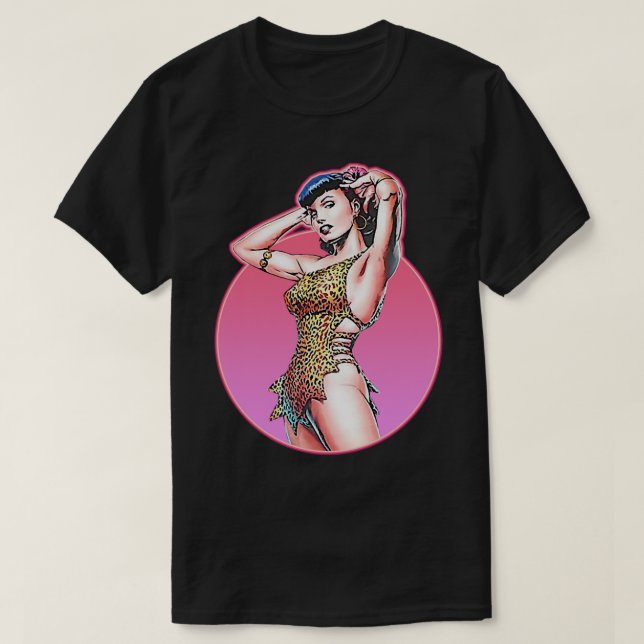 Camiseta Hombres divertidos Ilustracion Pop Art Bettie Gta  (Diseño del anverso)