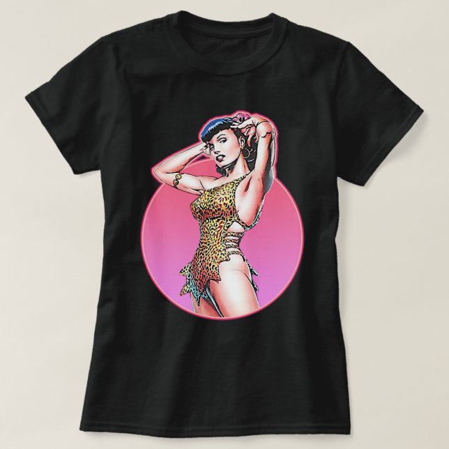 Camiseta Hombres divertidos Ilustracion Pop Art Bettie Gta  (Diseño del anverso)