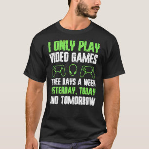 Camiseta Hombres Divertidos Juegos Yo Solo Juego Videojuego