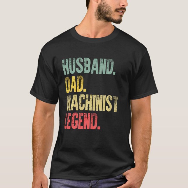 Camiseta Hombres divertidos Marido Vintage Papá Leyenda Mac (Anverso)
