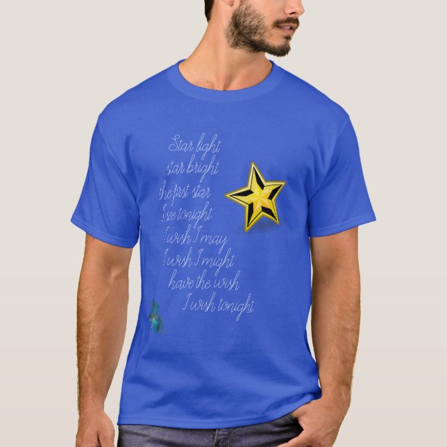Camiseta Hombres divertidos Novedad WISR STAR LIGHT STAR BR (Anverso)