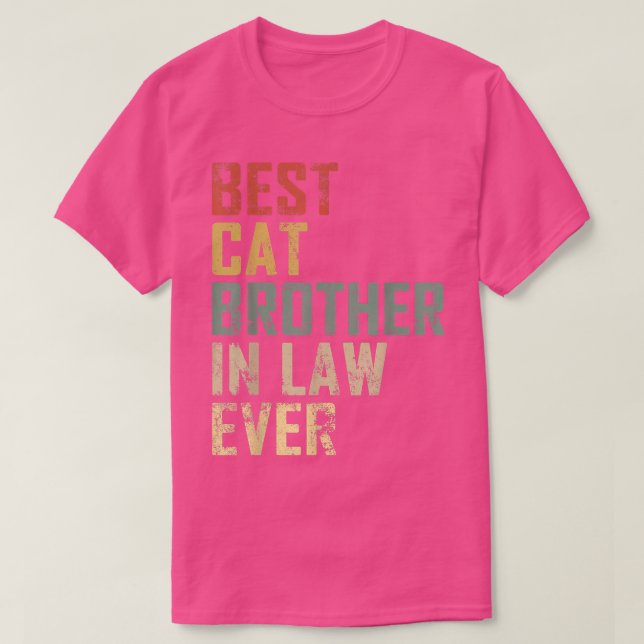 Camiseta Hombres Divertidos Padre Día Mejor Hermano De Gato (Diseño del anverso)