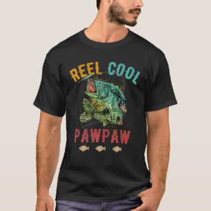 Camiseta Hombres Divertidos Padres Día Vintage Reel de Pesc