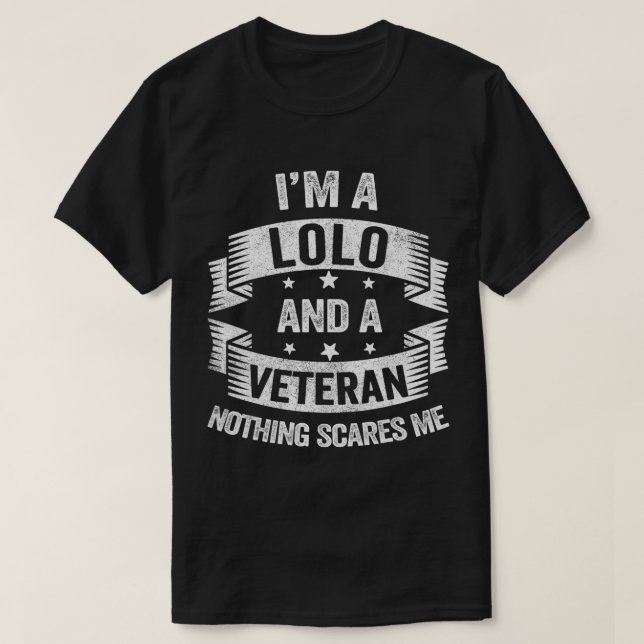 Camiseta Hombres divertidos, veterano Lolo Appartal, abuelo (Diseño del anverso)