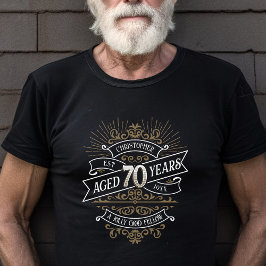 Camiseta Hombres divertidos Whiskey 70 cumpleaños