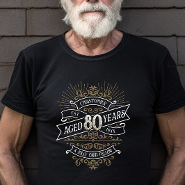 Camiseta Hombres divertidos Whiskey Cumpleaños 80