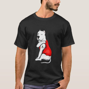 Camiseta Hombres Dogo Argentino Tatto de perro me encanta e