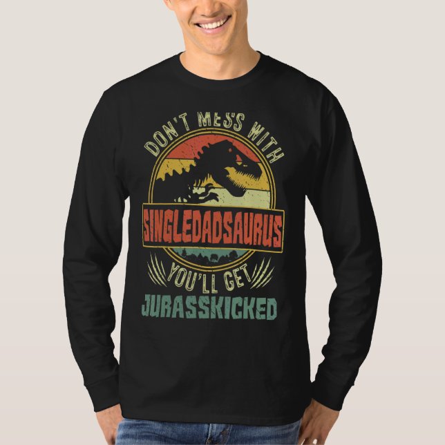 Camiseta Hombres Dolor De Un Dadsauro Único Dinosaurio Rex  (Anverso)