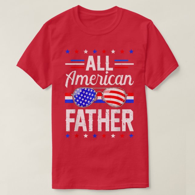 Camiseta Hombres Dolorosos Bandera De EEUU Todo Padre Ameri (Diseño del anverso)