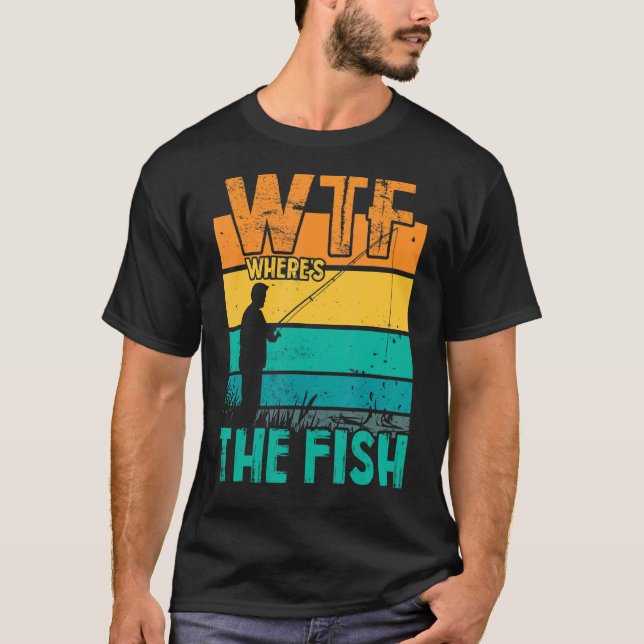 Camiseta Hombres ¿Dónde está la pesca de peces? (Anverso)