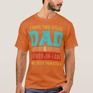 Camiseta Hombres Dos títulos padre y padre de familia vinta