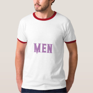 Camiseta Hombres Dulces Textos Lavanda Cute el Ringer Básic