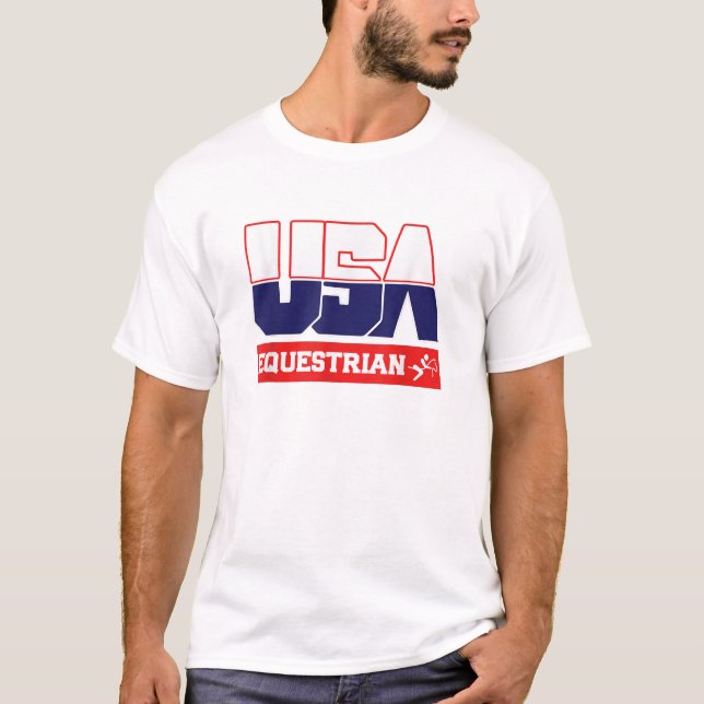 Camiseta Hombres ecuestres del equipo de Estados Unidos Dep (Anverso)