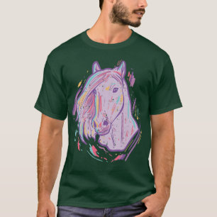 Camiseta Hombres Ecuestres Pintando Animales Púrpura