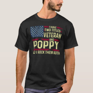 Camiseta Hombres Ee.Uu. Tengo Dos Títulos Veteranos Y Adorm